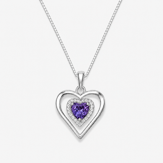 Amora Violet Heart Pendant