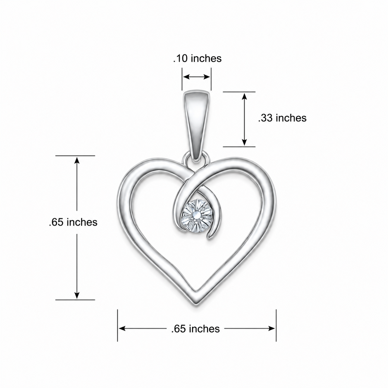 Elegant Heart With sparkle