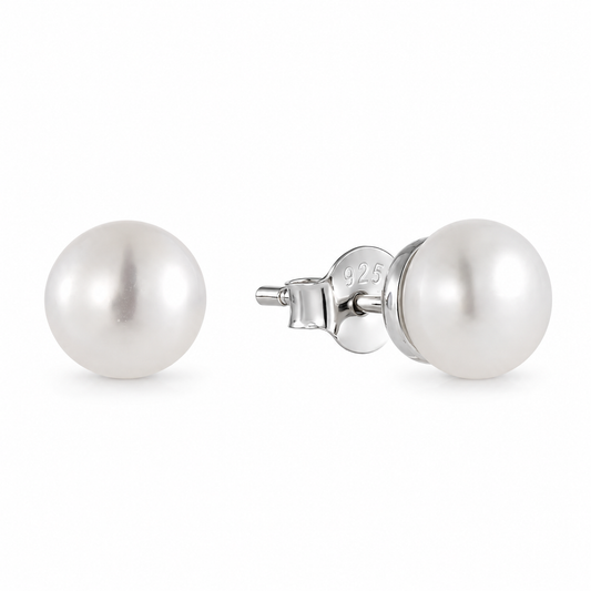 Beaucraft Classic 7mm Freshwater Pearl Stud Earrings