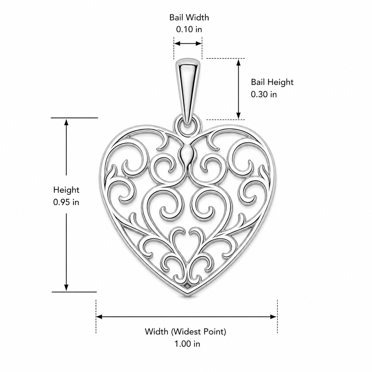 Filigree Heart Pendant