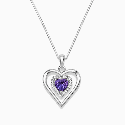 Amora Violet Heart Pendant