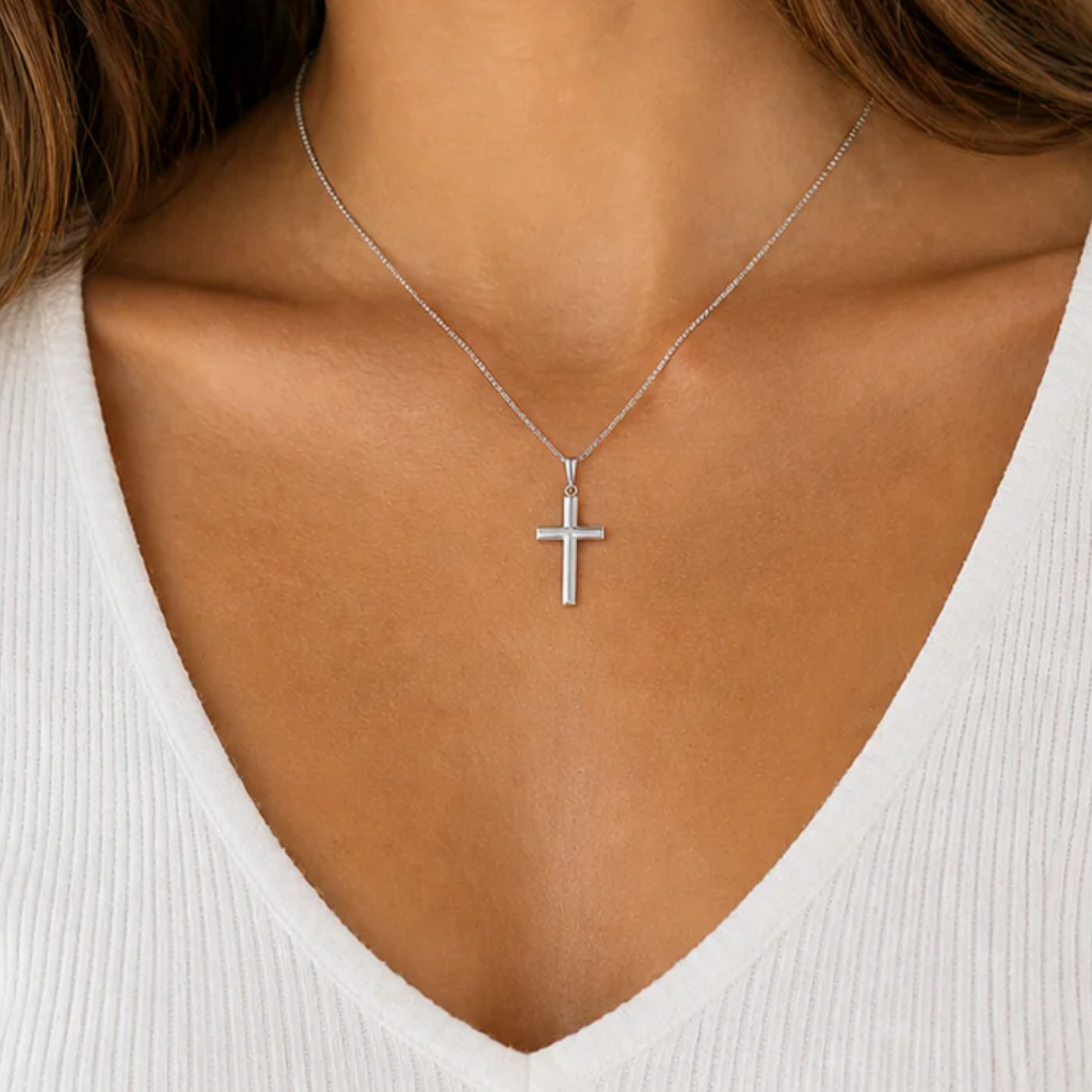 Classic Polished Sterling Silver Cross