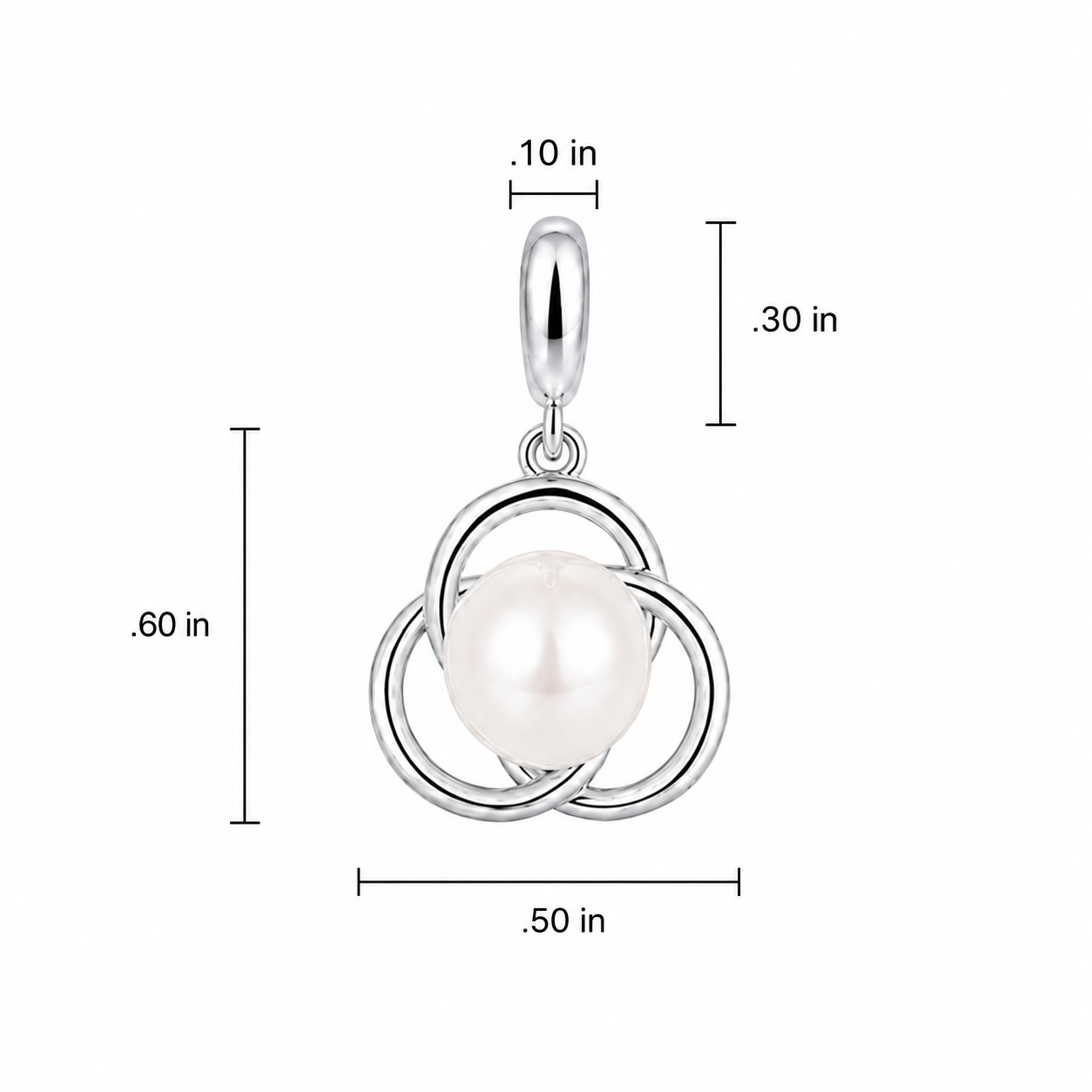 Beaucraft Halo Knot Pearl Pendant